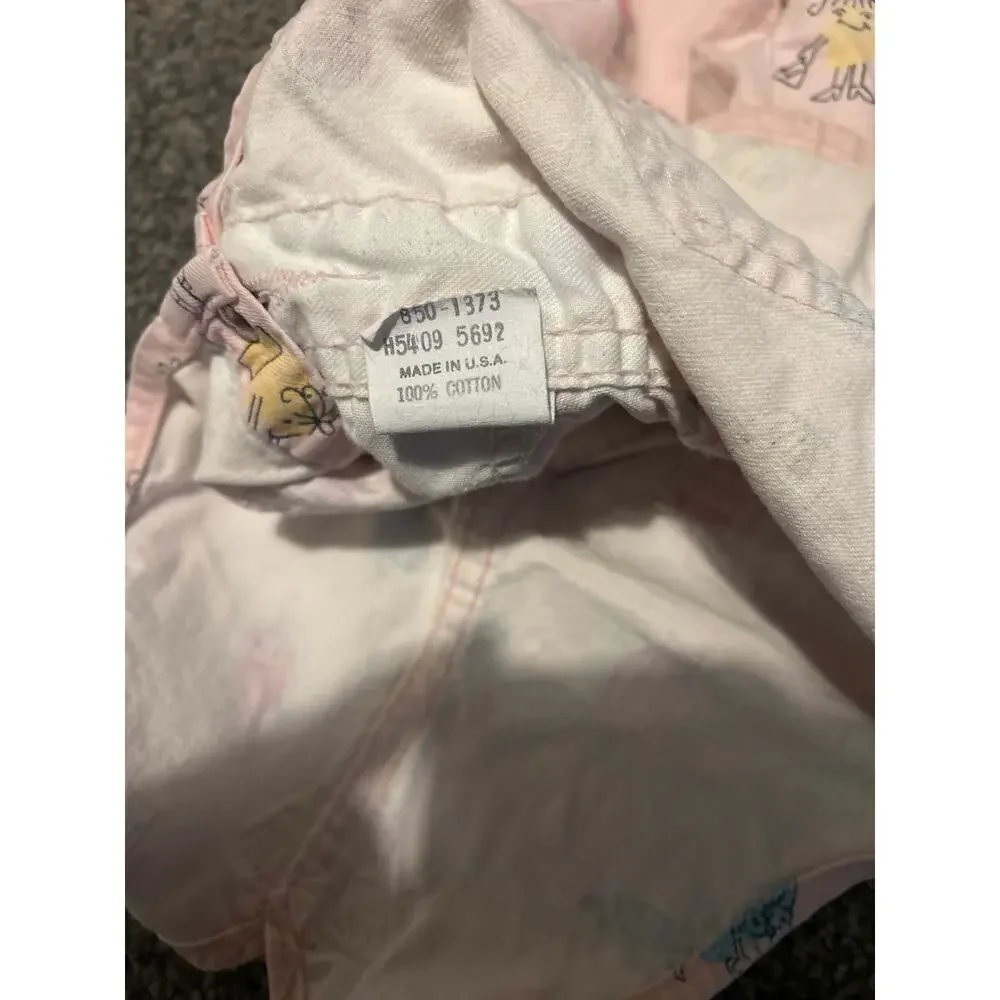 Vtg OshKosh B'Gosh Vestbak Pink Bubble Overalls 24 Months